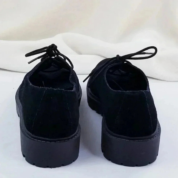 Lucky Brand 9.5M Ibira Suede Black Lace Up Women's - Picture 11 of 12